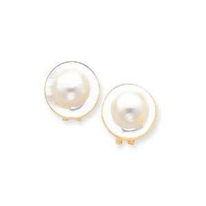  14k Blister Cultured Pearl Earrings   JewelryWeb Jewelry