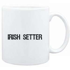  Mug White  Irish Setter  SIMPLE / CRACKED / VINTAGE 