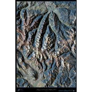  Laminated Aspen & Crested Butte, Colorado satellite poster 