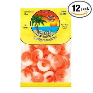 Island Snacks Rings, Melon, 9 Ounce (Pack of 12)  Grocery 