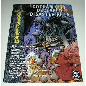  1998 Batman Batcave Cataclysm 22 x 17 DC Comics 