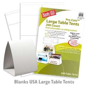 Table Tents Pre Cut White Paper   400/Carton Office 