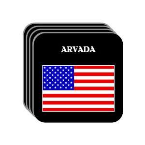 US Flag   Arvada, Colorado (CO) Set of 4 Mini Mousepad 