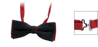 Black Red Bow Tie Collar w Adjustable Strap for Dog Cat  