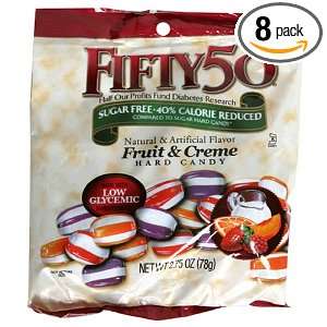 Fifty 50 Hard Candy, Fruit and Creme, 2.75 Ounce, 8 Count Units 