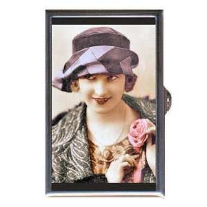  1920s LOVELY FLAPPER IN HAT Coin, Mint or Pill Box Made 