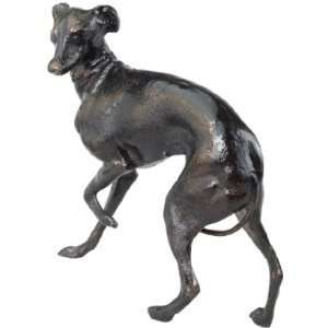   Whippet Dog Authentic Foundry Iron Sculpture Statue