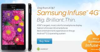 ATT/Samsung Infuse 4G Unlocked 4.5 16GB Android phone  