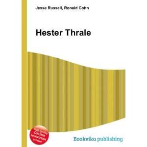  Hester Thrale Ronald Cohn Jesse Russell Books