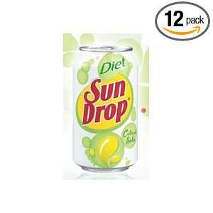 Diet Sundrop Soda, 12 oz Can (Pack of 12)  Grocery 