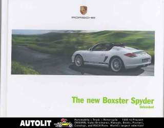 2009 2010 Porsche Boxster Spyder Prestige Brochure Book  