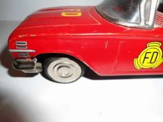   Japan Chevrolet Impala Fire Chief Friction 1960s Moving Lights  