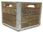 HOOD Wood and Steel Milk Crate Box Dairy Barn Farm 10 1962  
