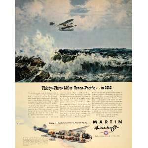  1940 Ad Martin Aircraft Builder Airplane Pacific Ocean 