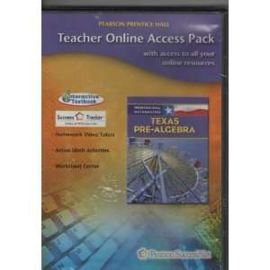   Pearson Prentice Hall Teacher Access Pack   Texas   Pre Algebra