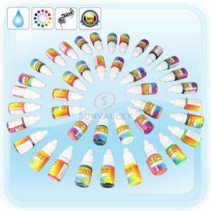 FOR Tattoo Ink 40 Color Inks for Gun Tube Tip USA  