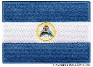 NICARAGUA NATIONAL FLAG PATCH iron on EMBROIDERED SOUVENIR applique 