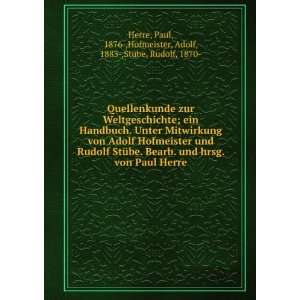   , 1876 ,Hofmeister, Adolf, 1883 ,StÃ¼be, Rudolf, 1870  Herre Books