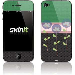    Skinit Gray Flowers Vinyl Skin for Apple iPhone 4 / 4S Electronics