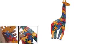 Funny Painted Number Giraffe Animal Wooden Puzzle Toy  
