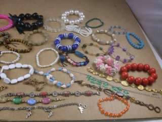 We are featuring a Large Group of 43 Bracelets. They are made of 