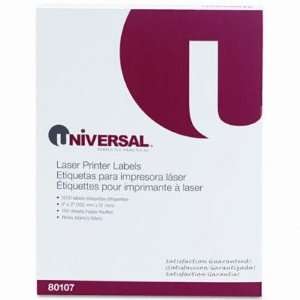  Universal Laser Printer Permanent Labels, 2 x 4, White 
