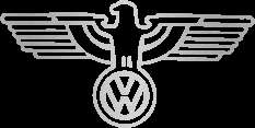 VW Coat of Arms Eagle Outline CHROME Decal Sticker GHIA  