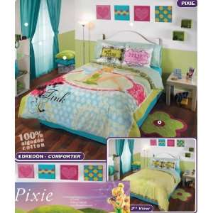  Disney Girls Tinkerbell Comforter Bedding Set Twin 6 Pc 