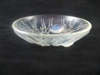   France Opalescent Small Sea Urchin Art Glass Bowl / Tray T80  