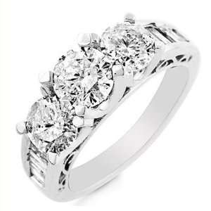  2.20 ct Round Diamond Engagement Ring 14K White Gold (7) Jewelry