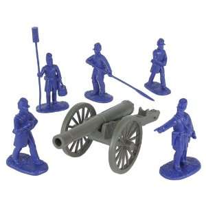 American Civil War Union Artillery Crew (5) w/24 Pounder Cannon 1 32 