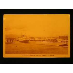  Bassin, Marseille, Depart dun Courrier, France RPPC not 