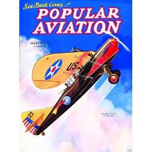  Popular Aviation March, 1935 by Flying Magazine. Size 11 