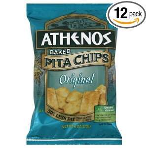 Athenos Pita Chips Original, 6 Ounce (Pack of 12)  Grocery 
