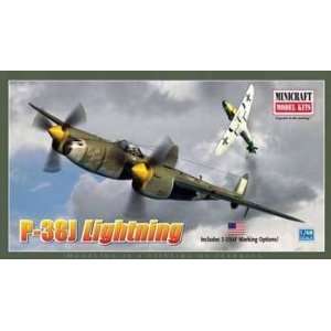  P 38J Lightning USAAF Aircraft 1 48 Minicraft Toys 