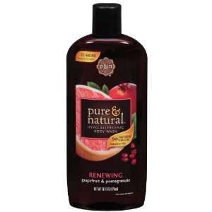  Pure & Natural Body Wash, Grapefruit and Pomegranate, 16 