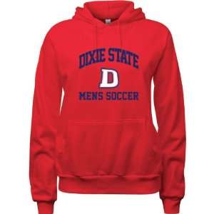  Dixie State Red Storm Red Womens Mens Soccer Arch Hooded 
