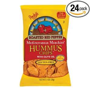 Plockys Hummus Chips, Roasted Red Pepper, 1 Ounce (Pack of 24)