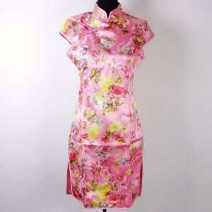  Chinese Party Cheongsam Mini Dress Pink Available Sizes 0 