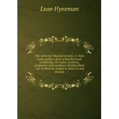   Masonic lodges in America and Europe Leon Hyneman  Books
