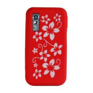  Brand new red samsung tocco lite floral silicone case 