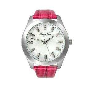   New York Women’s Mother of Pearl Dial Pink Lizard Leather Watch NEW