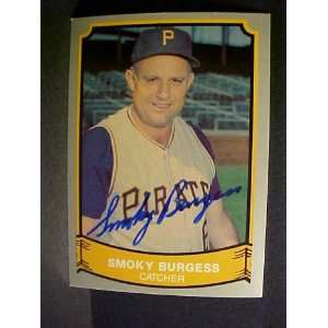 Smoky Burgess Pittsburgh Pirates #201 1989 Baseball Legends Signed 