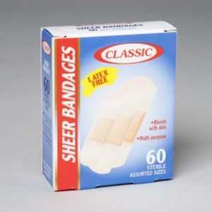  Sheer Bandages 60 Count Assorted Sizes Case Pack 72 