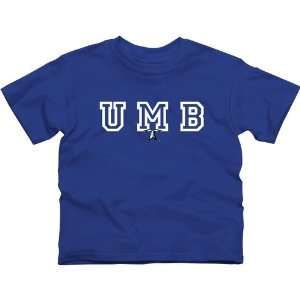   UMass Boston Beacons Youth Wordmark Logo T Shirt   Royal Blue Sports