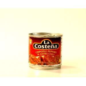 La Costeña Chipotle Peppers on Adobo Sauce 12 Oz (Pack of 6)  