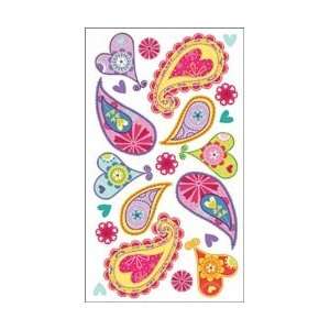  Sticko Sparkler Classic Stickers Paisley & Hearts; 6 Items 