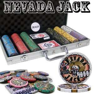   Jack 10 Gram Ceramic Poker Chip Set w/ Aluminum Case   Free WPT Book