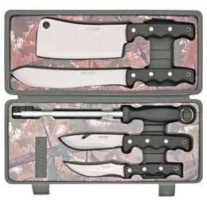 Meyerco Big Game Butcher Travel Set with 4 Knives and Sharpening Steel 