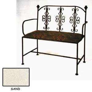  Wrought Iron Gothic Loveseat with Arms   by Grace (SAND 